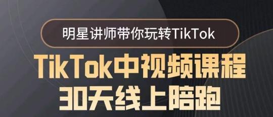 TikTok中视频课程30天线上陪跑，明星讲师带你玩转TikTok-菜菜网创