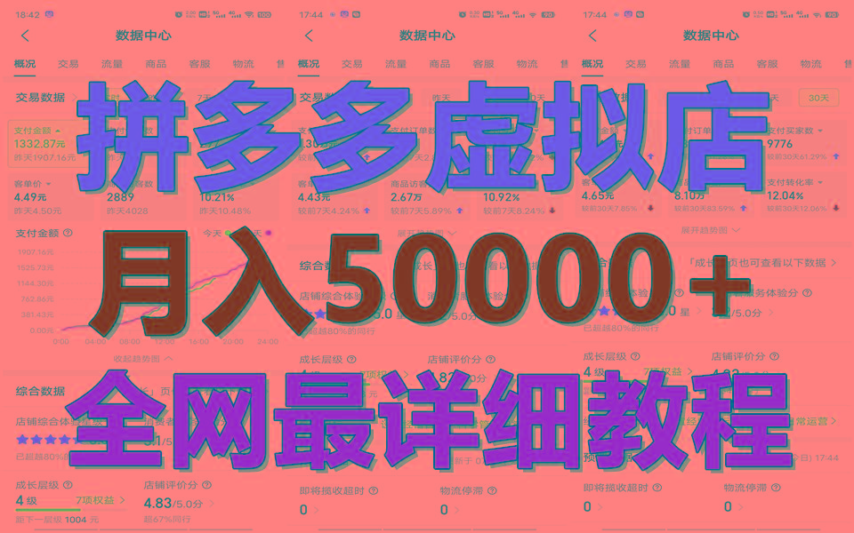 拼多多虚拟电商训练营月入50000+你也行，暴利稳定长久，副业首选-菜菜网创