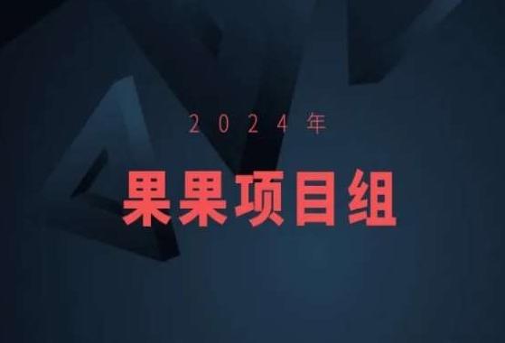 2024年果果项目组项目合集-果果最新项目-菜菜网创
