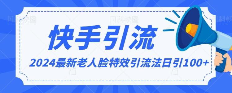 2024全网最新讲解老人脸特效引流方法，日引流100+，制作简单，保姆级教程【揭秘】-菜菜网创