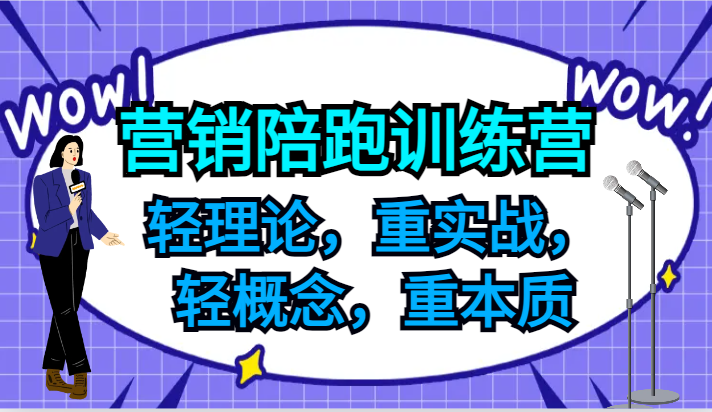 营销陪跑训练营，轻理论，重实战，轻概念，重本质，适合中小企业和初创企业的老板-菜菜网创