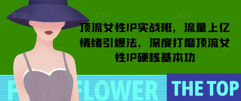 顶流女性IP实战班，流量上亿情绪引爆法，深度打磨顶流女性IP硬核基本功-菜菜网创