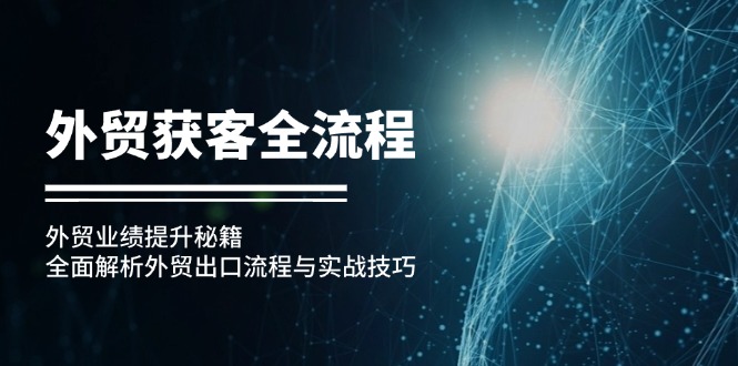 外贸获客全流程：外贸业绩提升秘籍：全面解析外贸出口流程与实战技巧-菜菜网创