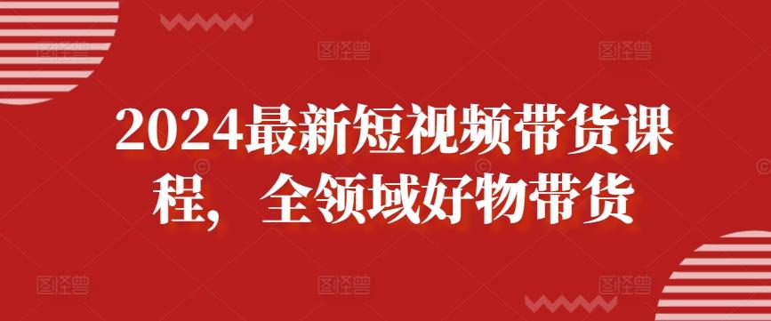 2024最新短视频带货课程，全领域好物带货-菜菜网创