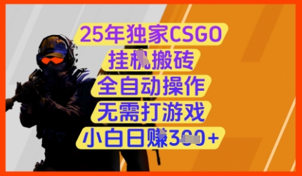 25年独家CSGO挂G搬砖，全自动操作，无需打游戏，小白日入3张+【揭秘】-菜菜网创