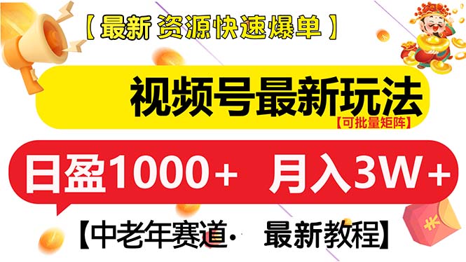 视频号最新玩法 中老年赛道 月入3W+-菜菜网创