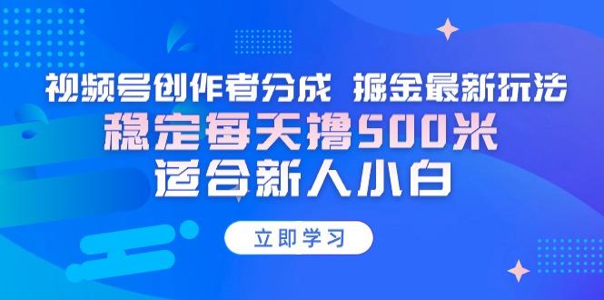 【蓝海项目】视频号创作者分成 掘金最新玩法 稳定每天撸500米 适合新人小白-菜菜网创