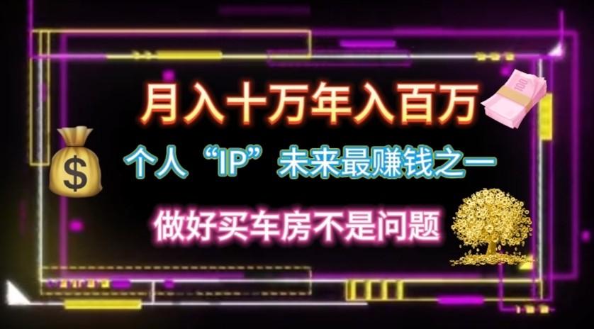 个人“ip”月入10w，年入100w-菜菜网创