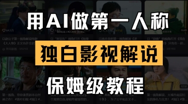 用AI做第一人称独白影视解说，手把手教学，保姆级教程-菜菜网创