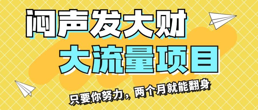 闷声发大财，大流量项目，月收益过3万，只要你努力，两个月就能翻身-菜菜网创