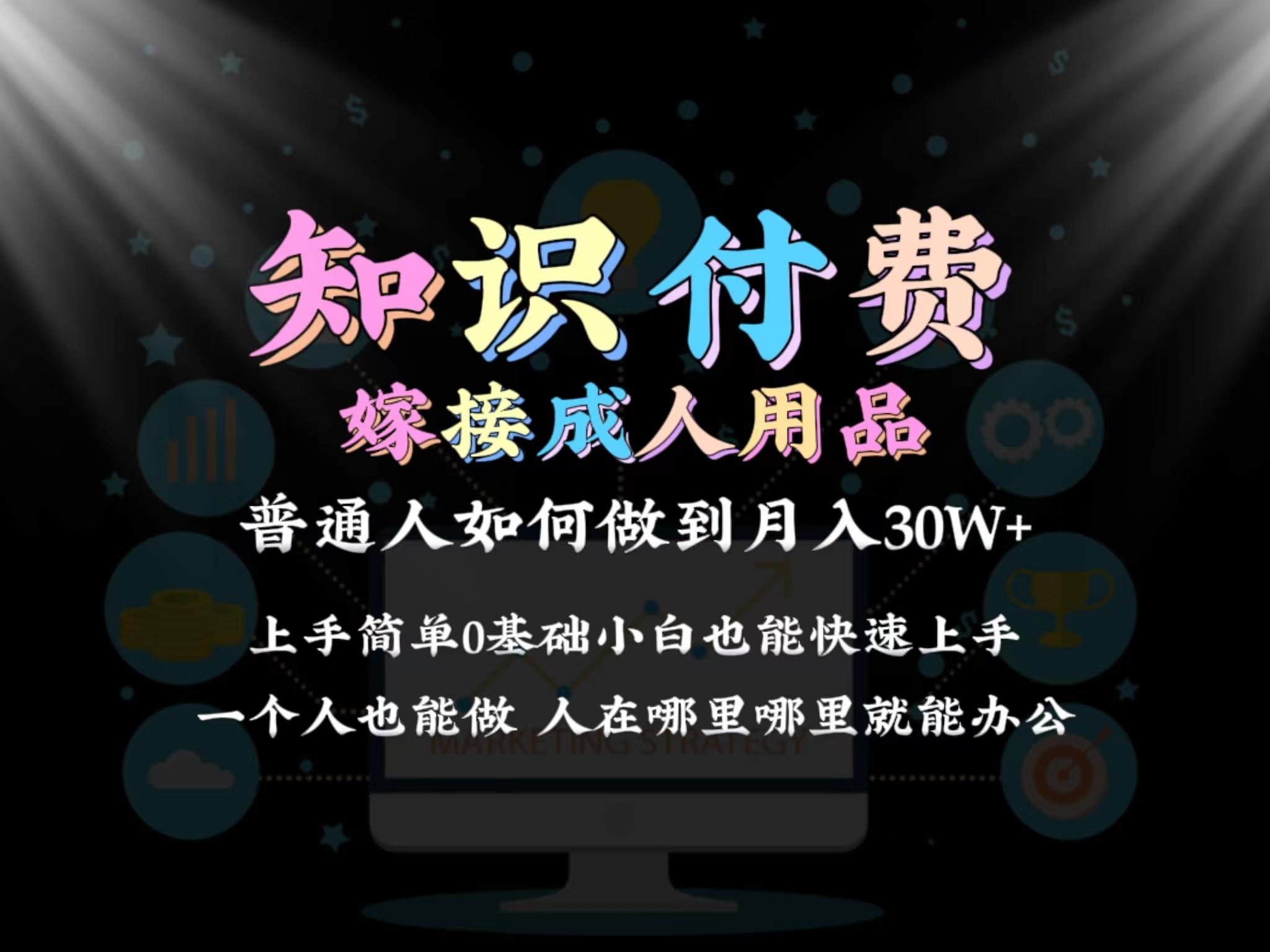 2024普通人做知识付费结合成人用品如何实现单月变现30w 保姆教学1.0-菜菜网创