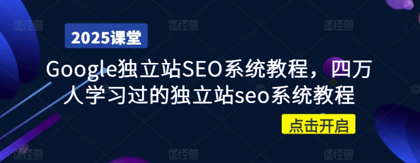 Google独立站SEO系统教程，四万人学习过的独立站seo系统教程-菜菜网创