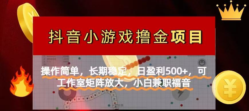 【抖音小游戏发行人计划项目】操作简单，长期稳定，日盈利500+，可工作…-菜菜网创
