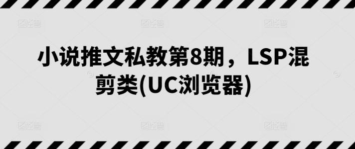 小说推文私教第8期，LSP混剪类(UC浏览器)-菜菜网创