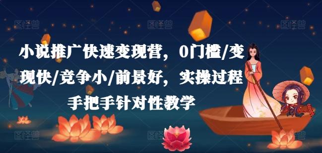 小说推广快速变现营，0门槛/变现快/竞争小/前景好，实操过程手把手针对性教学-菜菜网创