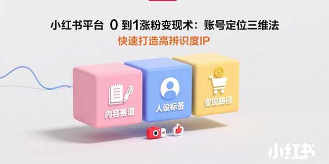 （15656期）小红书平台0到1涨粉变现术：账号定位三维法，快速打造高辨识度IP-菜菜网创