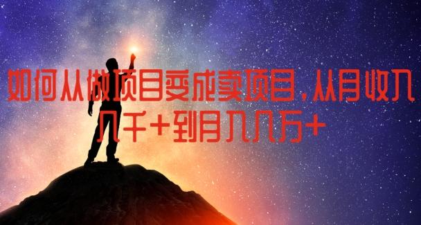 如何从做项目变成卖项目，从月收入几千到月入几万【揭秘】-菜菜网创