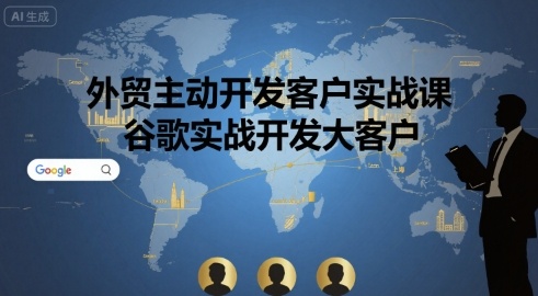 外贸主动开发客户实战课，谷歌实战开发大客户-菜菜网创
