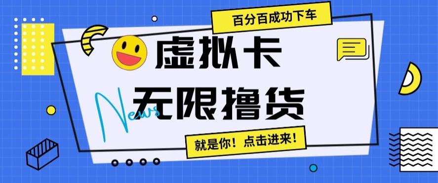 虚拟卡无限撸货，百分百成功下车【仅揭秘】-菜菜网创