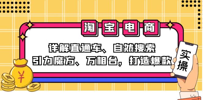 2024淘宝电商课程：详解直通车、自然搜索、引力魔方、万相台，打造爆款-菜菜网创