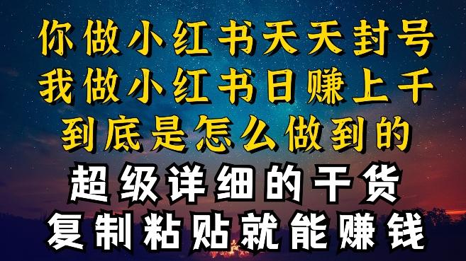 都知道小红书能引流私域变现，可为什么我能一天引流几十人变现上千，但你却频频封号违规被限流【揭秘】-菜菜网创
