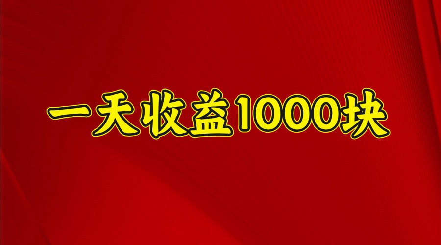 一天收益1000块，2025全网首发-菜菜网创