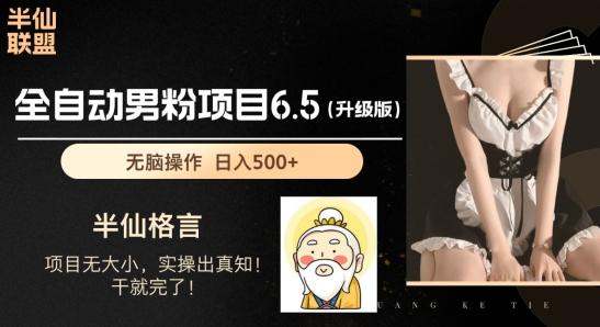 男粉项目6.5升级版，全自动男粉项目，日收入1K+【揭秘】-菜菜网创