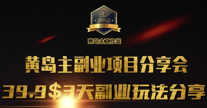 黄岛主副业分享会1期：3天3个副业玩法，速度上车-菜菜网创
