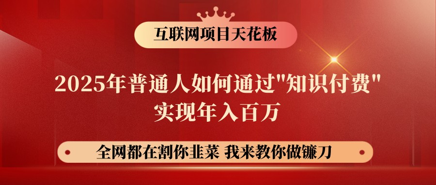 网创项目终点站-镰刀训练营超级IP合伙人，25年普通人如何通过“知识付费”年入百万-菜菜网创