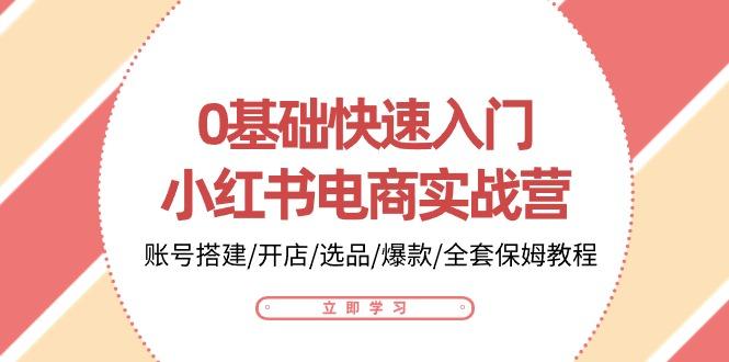 0基础快速入门-小红书电商实战营：账号搭建/开店/选品/爆款/全套保姆教程-菜菜网创