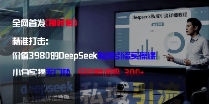 精准打击：价值3980的DeepSeek私域引流实操课，小白实操无门槛，日引精准粉300+-菜菜网创