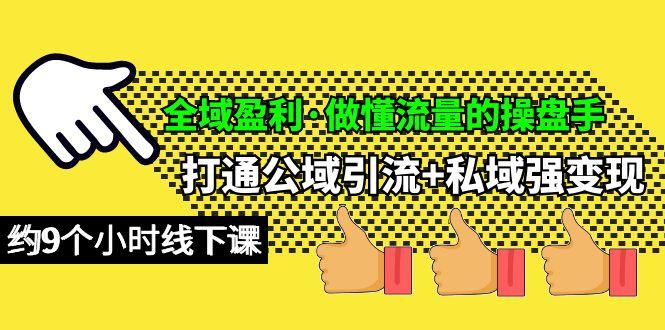 (10045期)全域盈利·做懂流量的操盘手，打通公域引流+私域强变现，约9个小时线下课-菜菜网创