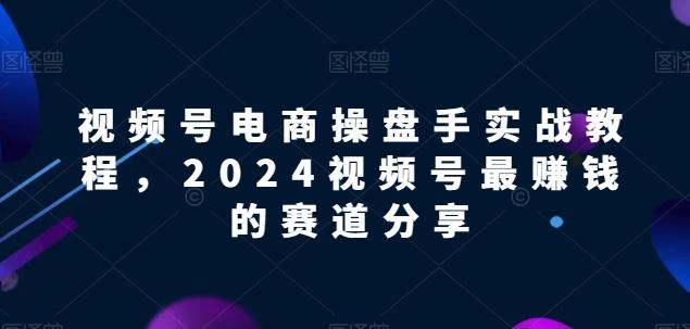 视频号电商实战教程，2024视频号最赚钱的赛道分享-菜菜网创