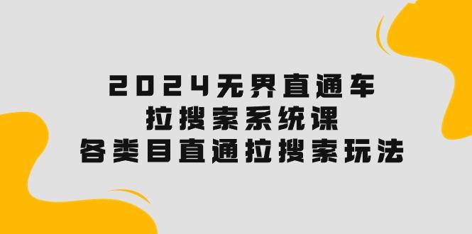 2024无界直通车·拉搜索系统课：各类目直通车 拉搜索玩法！-菜菜网创
