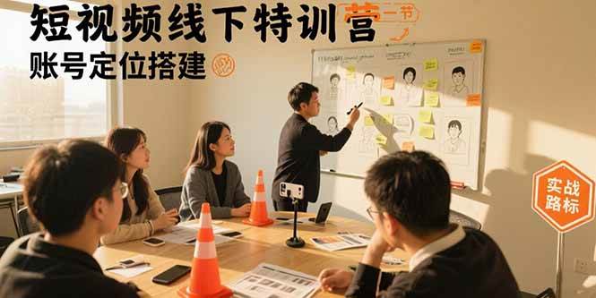（15707期）短视频线下特训营：账号定位搭建/口播号拍摄剪辑/直播间流量入口/变现实战-菜菜网创