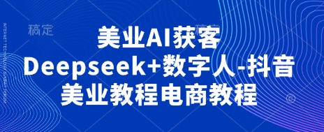 美业AI获客Deepseek+数字人-抖音美业教程电商教程-菜菜网创