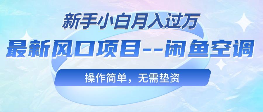 最新风口项目—闲鱼空调，新手小白月入过万，操作简单，无需垫资-菜菜网创