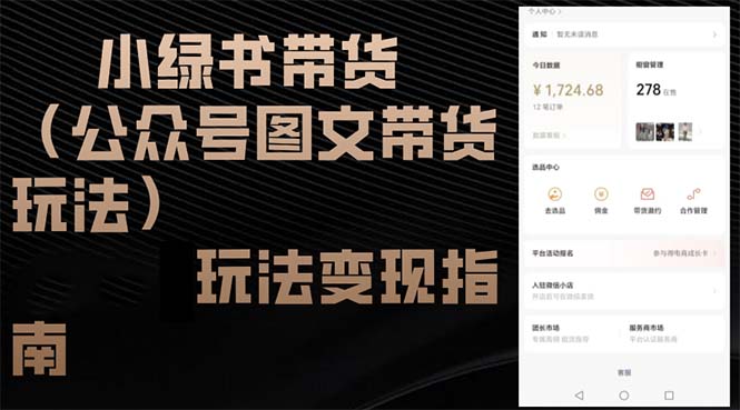 小绿书带货(公众号图文带货玩法-菜菜网创