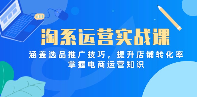 淘系运营实战课，涵盖选品推广技巧，提升店铺转化率，掌握电商运营知识-菜菜网创