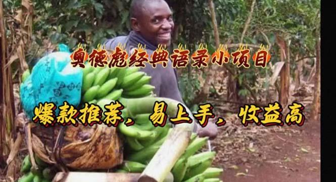 奥德彪经典语录小项目，爆款推荐，易上手，收益高-菜菜网创