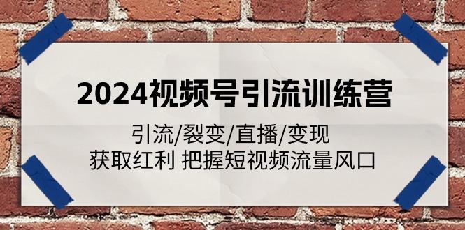2024视频号引流训练营：引流/裂变/直播/变现 获取红利 把握短视频流量风口-菜菜网创