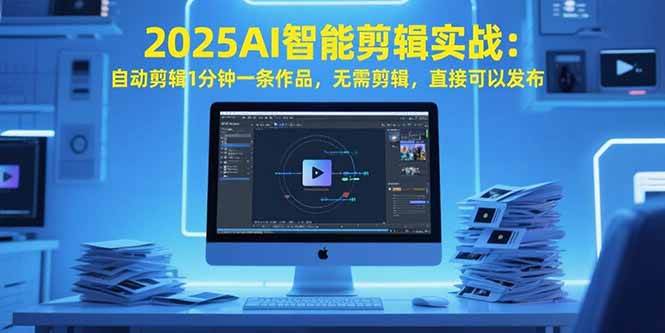 （15504期）2025AI智能剪辑实战：自动剪辑1分钟一条作品，无需剪辑，直接可以发布-菜菜网创