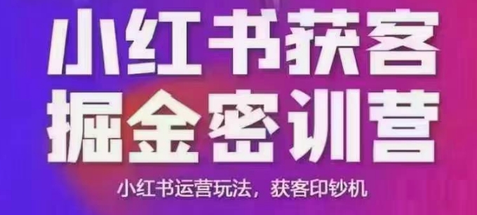 小红书获客掘金线下课，录音+ppt照片，小红书运营玩法，获客印钞机-菜菜网创