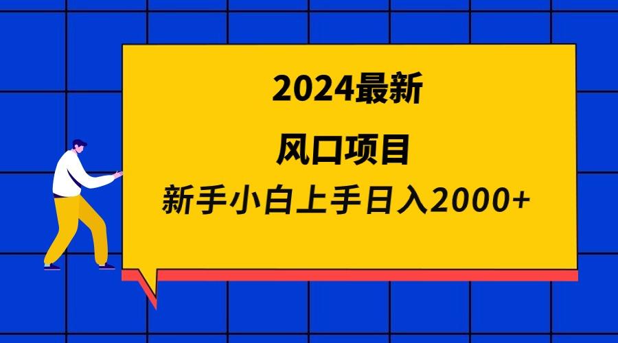 (9483期)2024最新风口项目 新手小白日入2000+-菜菜网创