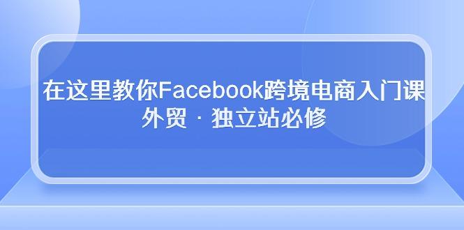 在这里教你Facebook跨境电商入门课，外贸·独立站必修-菜菜网创