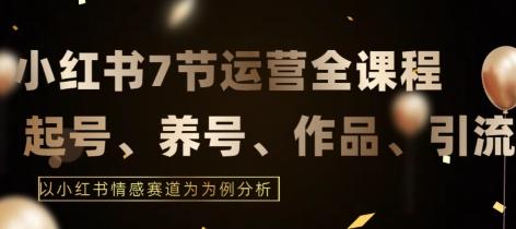 7节小红书运营实战全教程，结合最新情感赛道，打通小红书运营全流程【揭秘】-菜菜网创