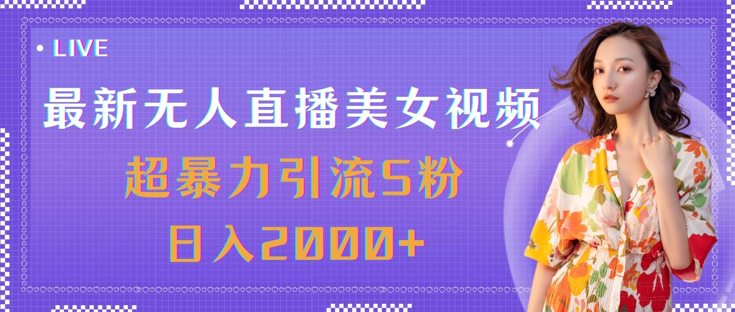 最新无人直播美女视频，超暴力引流S粉日入2000+-菜菜网创