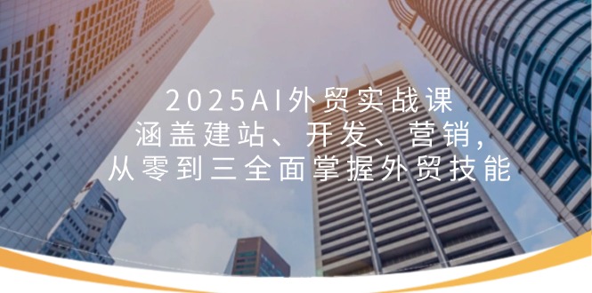 2025AI外贸实战课：涵盖建站、开发、营销, 从零到三全面掌握外贸技能-菜菜网创