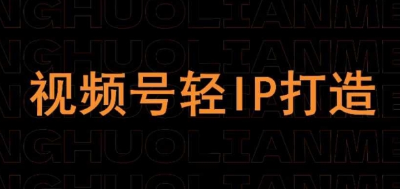 视频号线上课程，视频号轻IP打造-菜菜网创