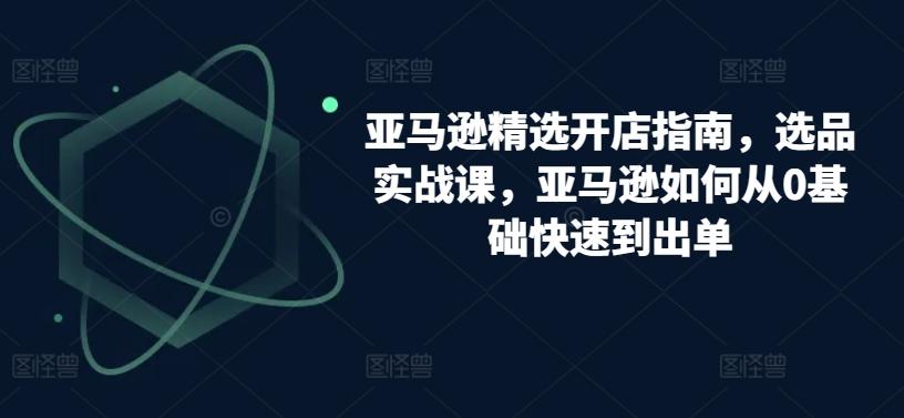 亚马逊精选开店指南，选品实战课，亚马逊如何从0基础快速到出单-菜菜网创